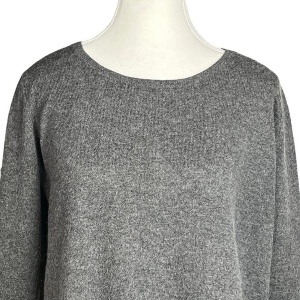 JOIE Cashmere Wool Sweater Womens Small Asymmetrical Hem Crew Neck Long Relaxed - Picture 2 of 8